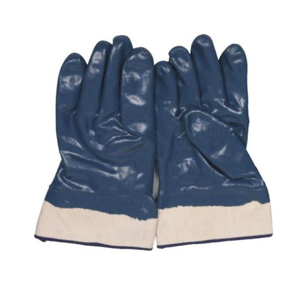 N51001-J/51001-I Heavy Duty Canvas Cuff Nitrile Work Safety Glove for Chemical