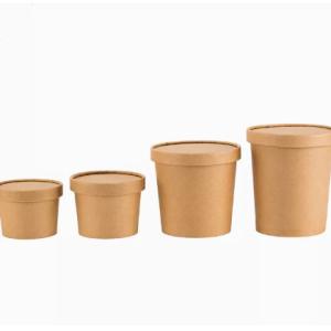 Disposable Kraft Paper Packaging Box Flexo Greaseproof Take Away Lunch Box