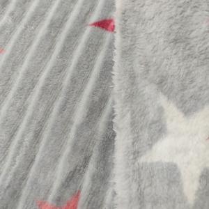 210GSM Printed Blanket Flannel Fabric With 150D / 144F Polyester