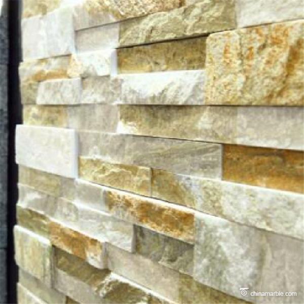 Slate Culture Stone High Hardness Yellow white Slate Culture Stone For Wall Cladding