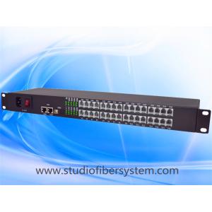 32 Port PCM Telephone To Fiber Optic Converter with 2Port 100M ethernet in 1U