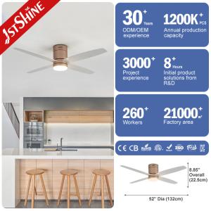 Modern Design 6 Speeds MDF Blades Ceiling Fan Light Rose Gold Color and Low