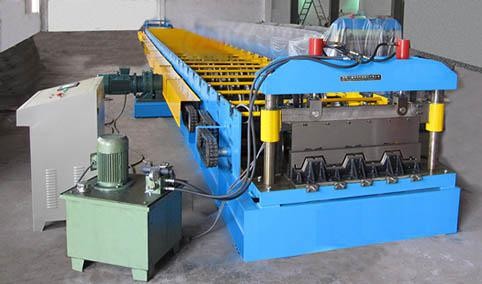 0.7-1.5 Thickness Steel Roof Floor Deck Steel Roll Forming Machine For Construction High Speed Production Line