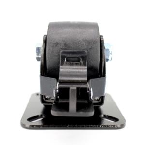 350KG Swivel Lock Low Profile Casters 50x38mm Solid Nylon Wheels For Industrial