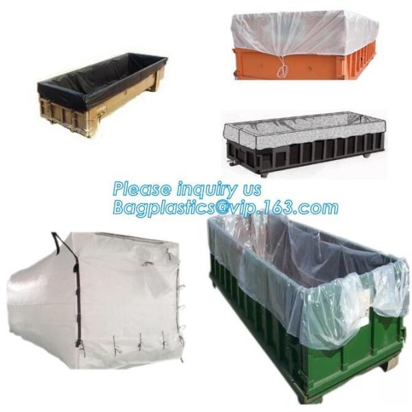 Dumpster 6Mill Open Top Roll Off Drawstring Container Liners,Open Top Drawstring