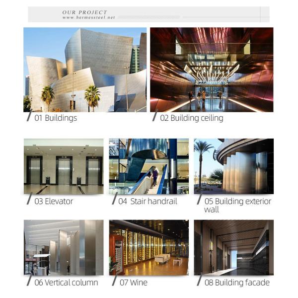 Antique Bronze Surface Brushed Stainless Steel Sheet 304 Pvd Copper Color Stainless Steel Wire Brush