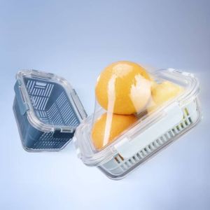 Transparent Rectangular Glass Food Storage Container with Silicone Lid and Eco Friendly Design