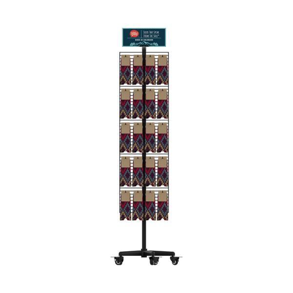 Quality Shoe Display Rack Custom Metal Sock Display Rack Double Sided With Detachable Hooks wholesale