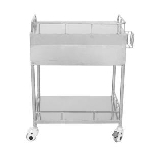 Compact 3 Tier Stainless Medical Trolley Corrosion Proof With Drawers