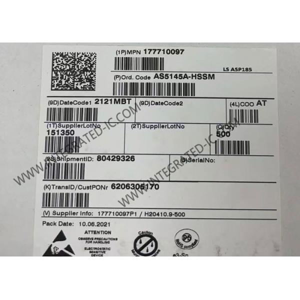 Quality AS5145A-HSSM Sensor IC 12-Bit Programmable Magnetic Rotary Encoder SSOP-16 wholesale