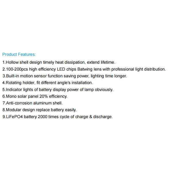 MPPT Controller Integrated Solar Light 7800lm For Road Lighting