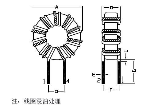 T14X8X7C DIP Power Inductor Manufacturer Customized T Choke DW5737