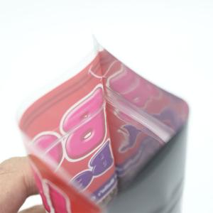 Weed Bag Three Side Sealed Open Window Aluminized Bag With Child Proof Zippe