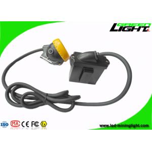 IP68 Led Mining Light 10000lux Low Power Warning Function With Silicon Button