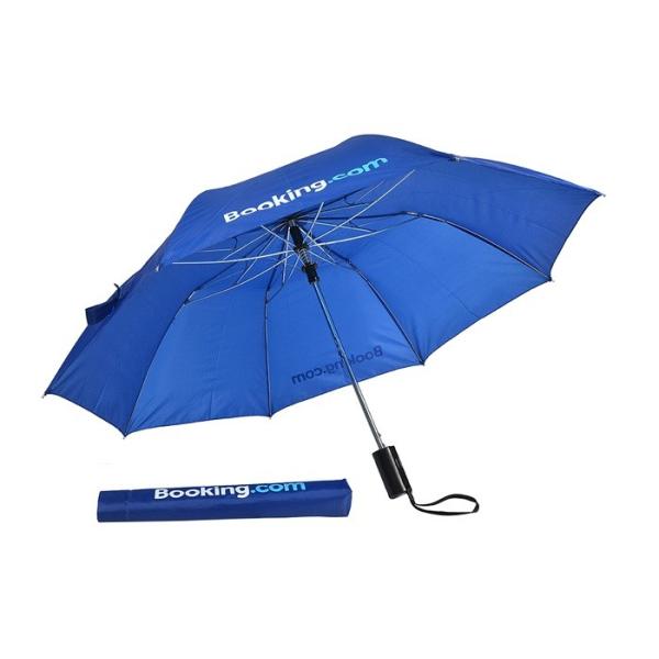 Auto Open Custom Logo Golf Umbrellas , Folding Golf Umbrella Windproof Steel