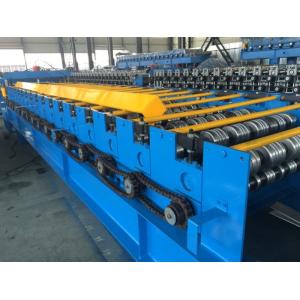 Chain Drive Glazed Tile Roll Forming Machine With Manual Decoiler 2-4m/min