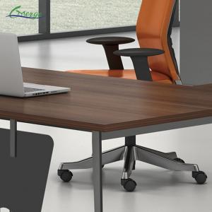 L Shape OfficeTable Modern Wood Manager Office Executive Desk with File Cabinet
