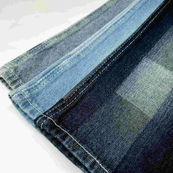 Cotton Polyester Printed Denim Jeans Fabric Material Indigo For Summer 160CM