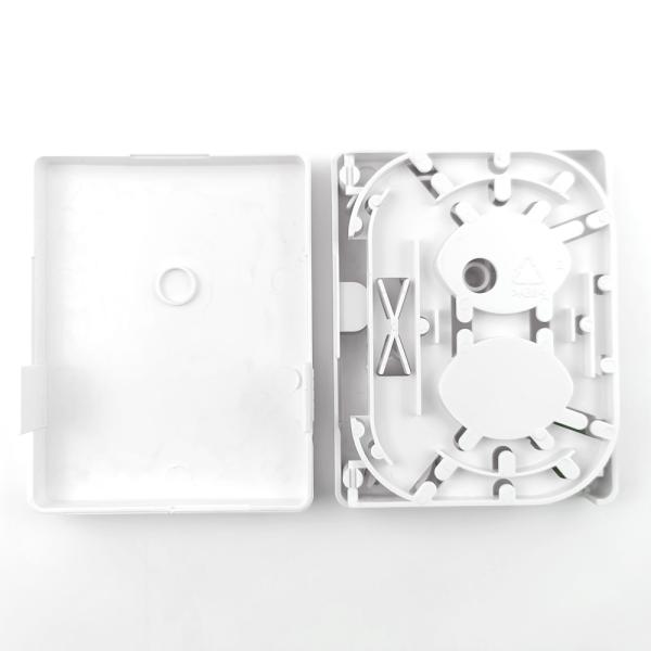 Quality FTTH Network Indoor Wall Mounted FC APC Plastic Fiber Optic Faceplate Socket Panel 2 Cores wholesale