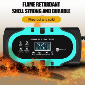 Smart 7-Stage Pulse Repair Battery Charger 10A 6V/12V/24V for Solar Car Fast
