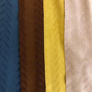 Elastane Stripe Textured Yarn Dyed Polyester Pleated Fabric 250gsm
