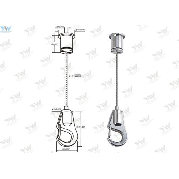 Quality Self Gripping Hook Gallery Hanging System Adjustable With 304 Stainless Steel Wire wholesale