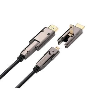 Fiber Cable HDMI Support 3D 4K@60Hz YUV 4:4:4 Full 18Gbps With Micro HDMI And