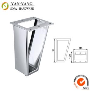 100mm high strong support furniture legs glossy shiny custom metal sofa legs SL-239