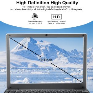 10.1 Inch Slim Portable Laptop with Intel N4000 Dual Core Processor and 128GB