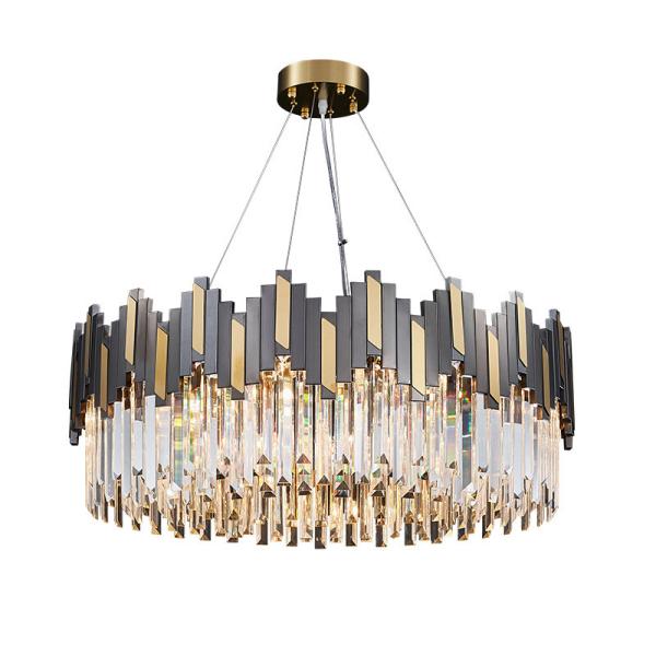 Modern Luxury Crystal Chandelier Contemporary Flush Mount Ceiling Light Fixture