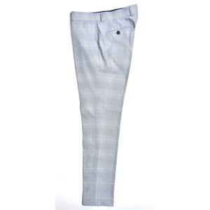 Slim Fit Mens 3 Pieces Suit Business Formal Light Grey Check Color SGS