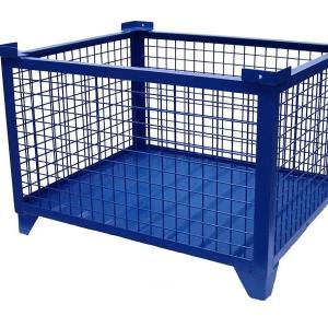 Stackable Collapsible Steel Containers Hot Dipped Galvanized Metal Wire Mesh