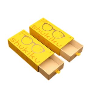 ODM Paper Packing Box For Glasses With Pull Tab Stamping UV Coating , Sun