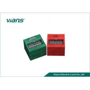 Red Break Glass Emergency Call Point , Emergency Door Release Button