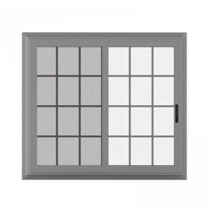 Cheap 2.0mm Aluminium Sliding Windows Double Tempered Tinted Glass Balcony With Inside Grill for sale