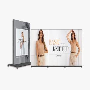 Full Screen 75''85''98' Moveable Vertical Digital Signage LCD Advertising Player