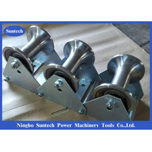 Galvanized Frame Cable Pulling Roller With Three Aluminum Wheel