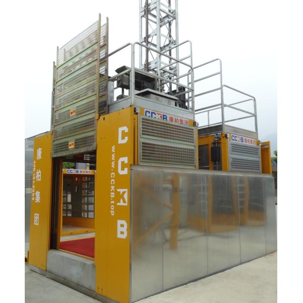 Modularized 3 Door Man And Material Rack Pinion Elevator