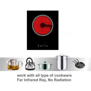 Cheap Control Lock 380x310mm Single Ceramic Cooktop For Kitchen for sale