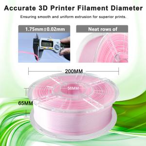 PLA 3D Printer Filament Cream Wind Gradient Pink White 100% Without Bubble PLA+