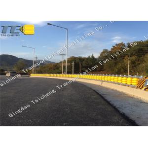 Durable Yellow EVA Rolling Road Barrier Corrosion Resistance For Road Upgrade