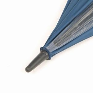 Personalised Strong Sturdy Rain Umbrellas With 7 Blue Panels And One Clear Panel