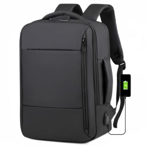 China Unisex Fashionable Black Anti-Theft Waterproof Lightweight Laptop Backpack with RFID GPS USB Solar Panel and Materials on sale