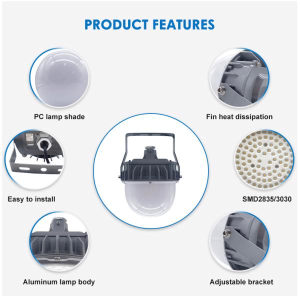 Premium Quality Ip65 Waterproof Mine Explosion-Proof Lamp 50w 100 150w Led Explosion-Proof Platform Light