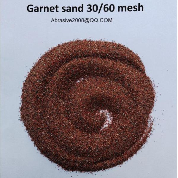 Garnet Sand abrasive 30/60 for Sandblasting: Natural Abrasive medium, Mohs 7.0-7.5, Sa2.5-3