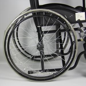 Bare Bones Basic Folding Steel Wheelchair With Powder Coating Frame