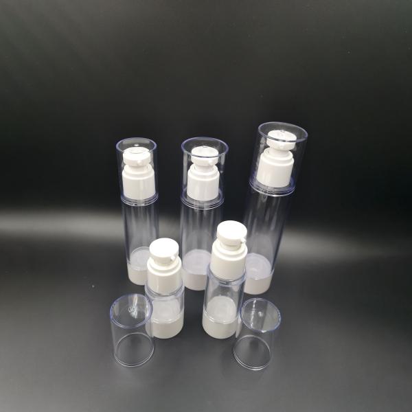 best selling 15ml 30ml 50ml 80ml 100ml clear white plastic round personal care mist spray airless pump bottle