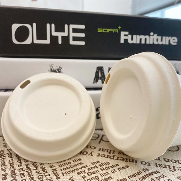 100% Biodegradable Sugarcane Pulp Disposable Cups With Lids