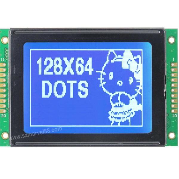 M12864K-B5, 12864 Graphics LCD Module, 128 x 64 dot-matrix Display, STN(Blue),