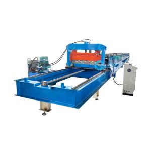 PLC Control System Floor Deck Roll Forming Machine 1250mm Width For Decking